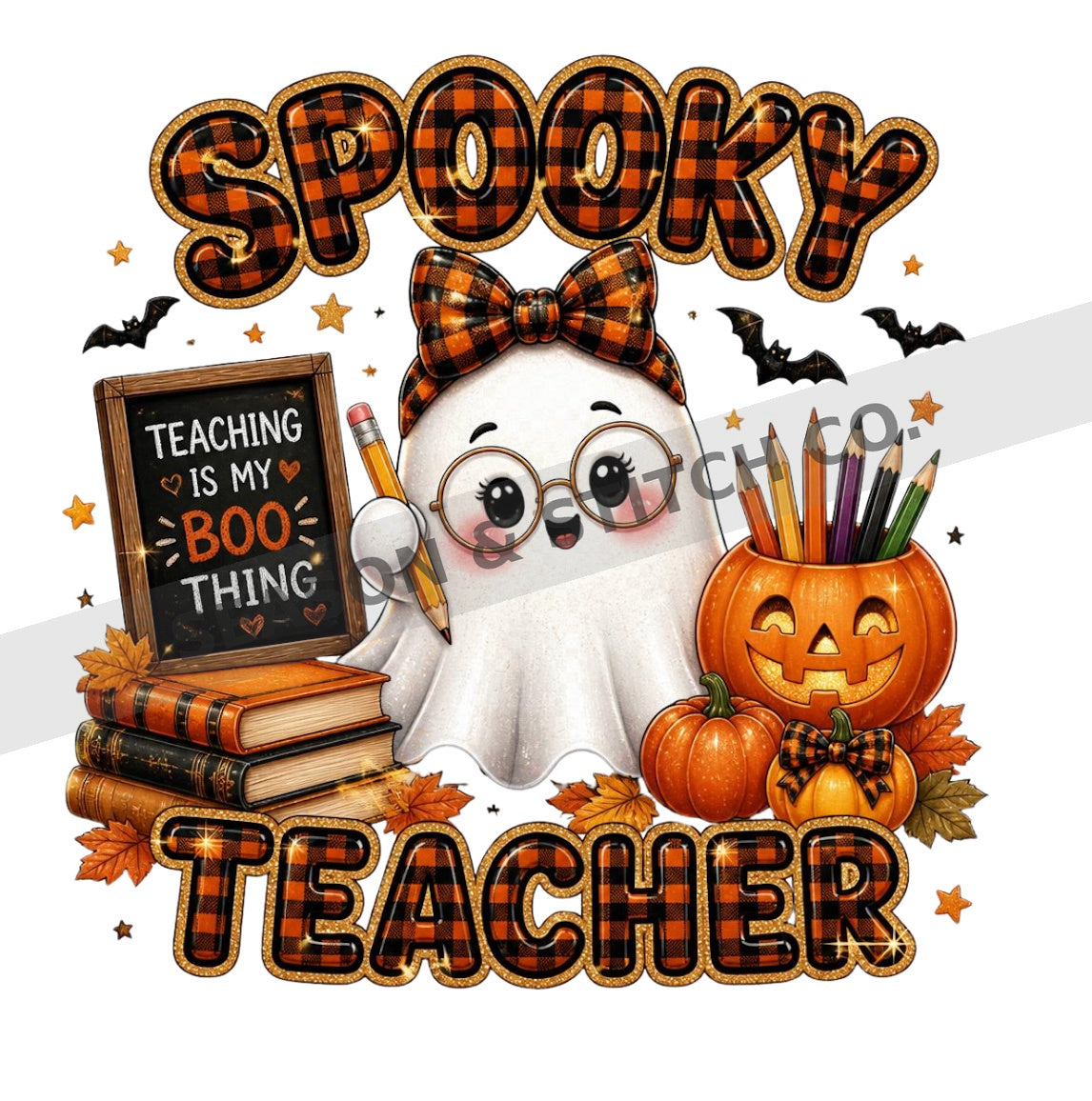 Spooky Teacher Adult T-Shirt