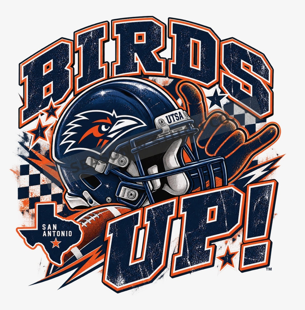 Birds Up Helmet - UTSA Adult T-Shirt