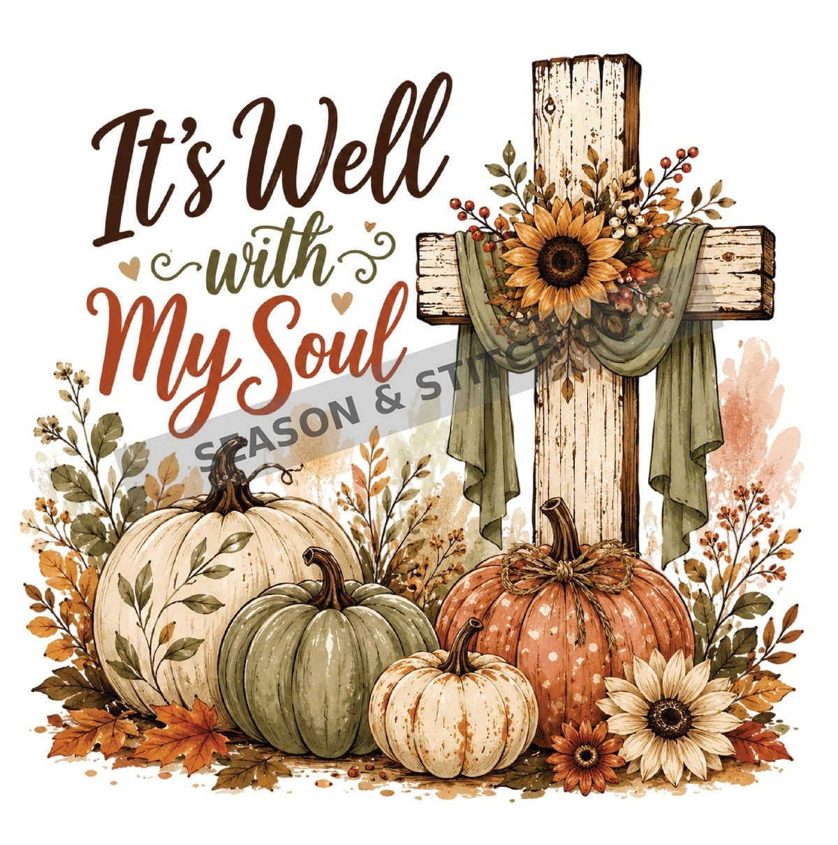 It Is Well With My Soul Fall Adult T-Shirt 🍂