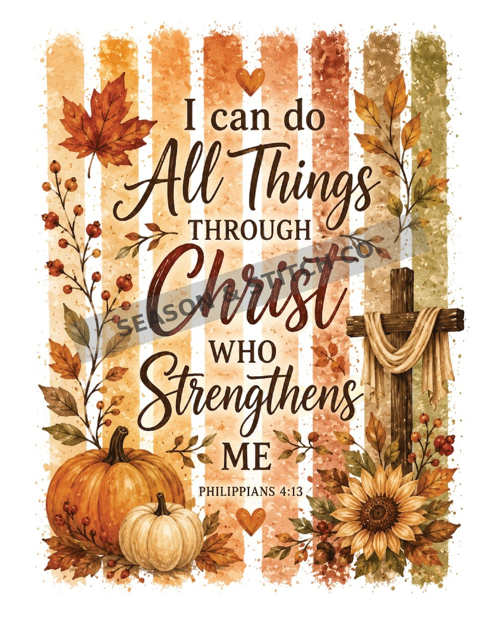 I Can Do All Things Through Christ Fall Adult T-Shirt 🍂