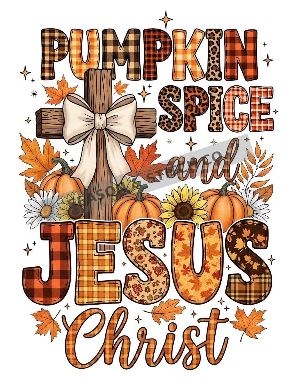 Pumpkin Spice and Jesus Christ Adult T-Shirt
