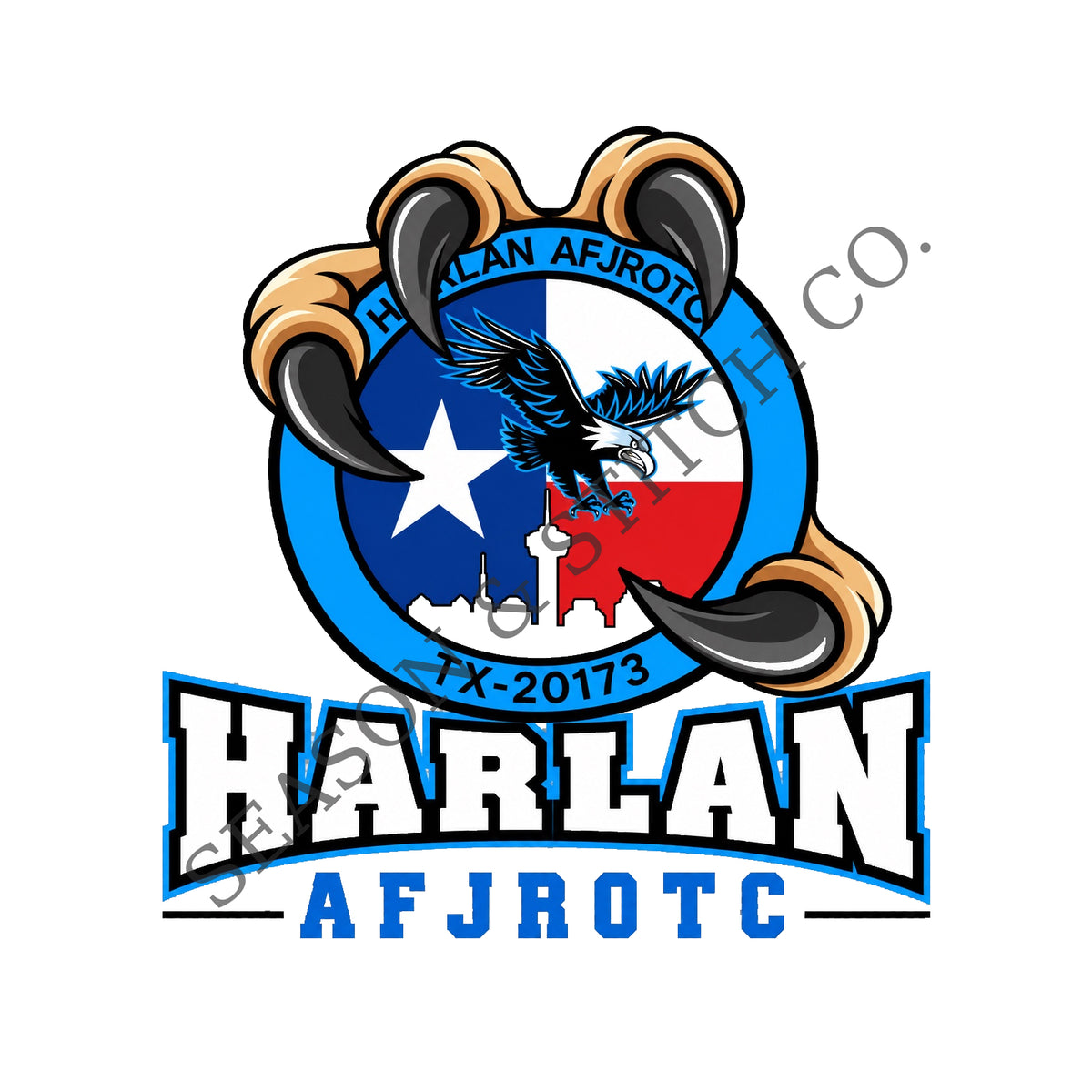 Harlan AFJROTC - Hawk Claw Crest