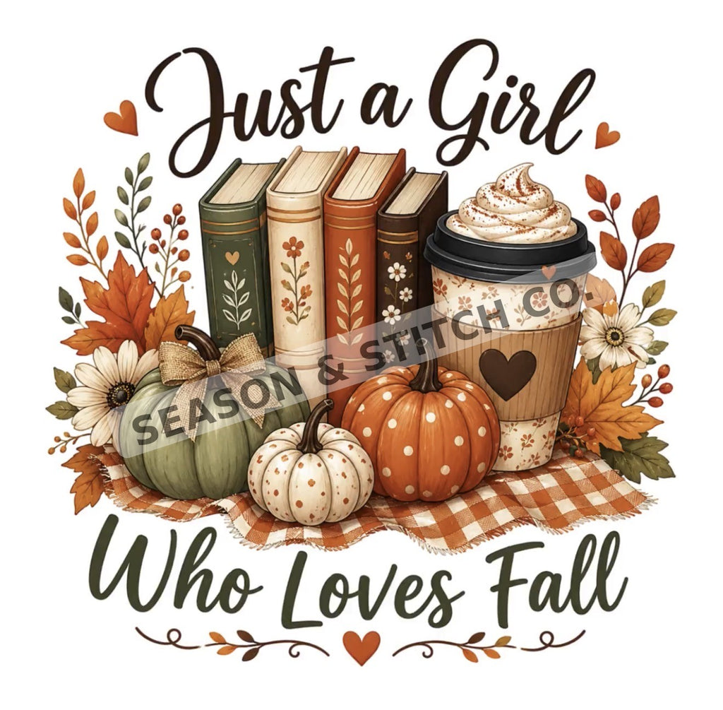 Just a Girl Who Loves Fall Adult T-Shirt