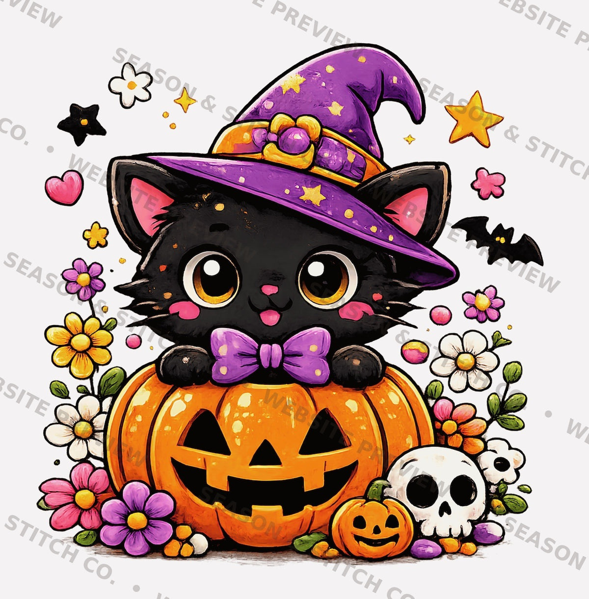 Witchy Black Cat Youth T-Shirt